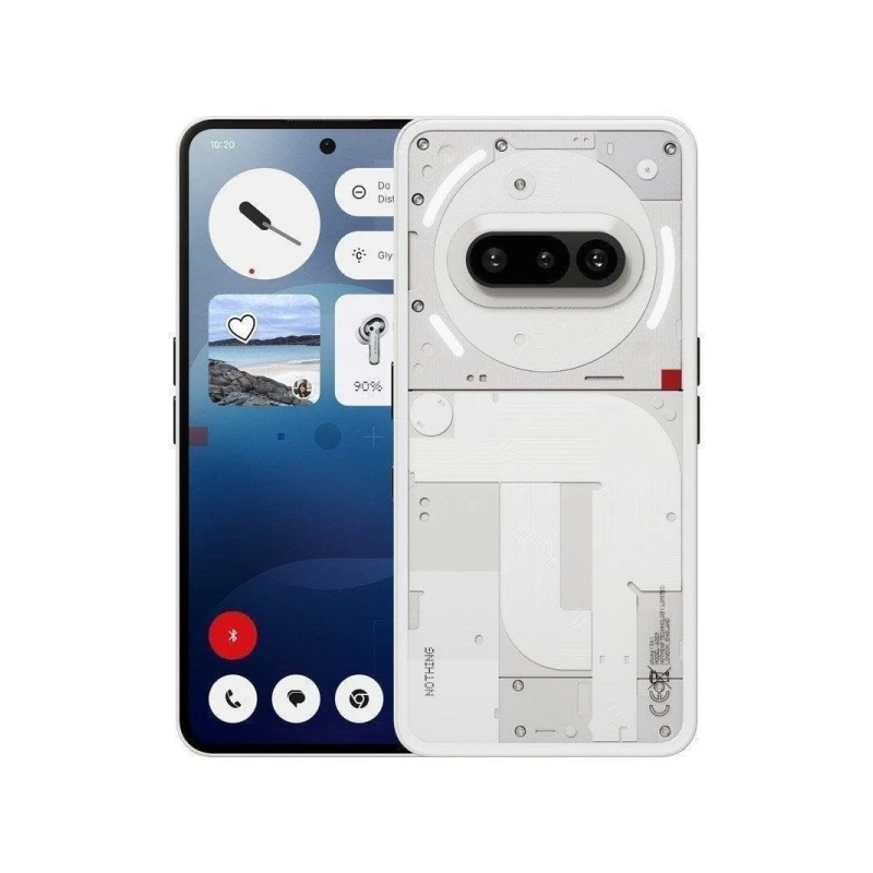 Téléphone Nothing (3a) - Smartphone - Écran 6,77" - 12 Go - 256 Go - Appareil photo 50 MP - Batterie 5000 mAh - Couleur blanche