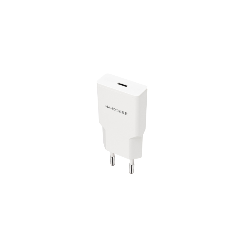 Chargeur mural Nanocable USB-C/PD 20 W - Blanc