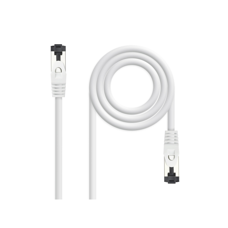 Câble réseau Nanocable Cat.8.1 2 GHz LSZH SSTP AWG26 - Longueur 1 m - Blanc