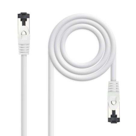 Câble réseau Nanocable Cat.8.1 2 GHz LSZH SSTP AWG26 - Longueur 1 m - Blanc