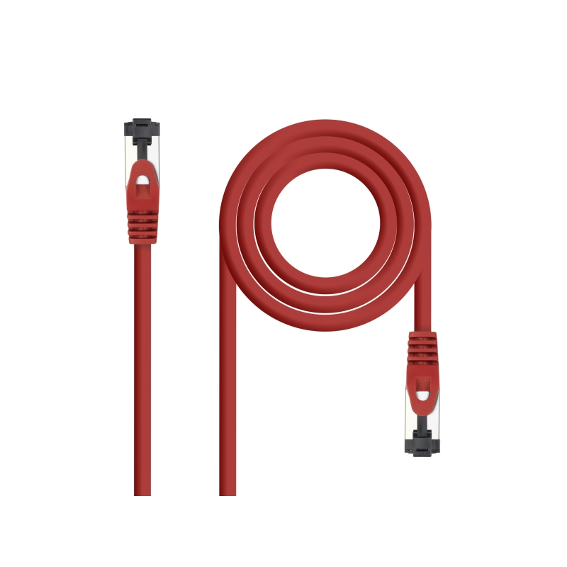 Câble réseau Nanocable Cat.8.1 2 GHz LSZH SSTP AWG26 - Longueur 1 m - Rouge