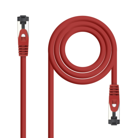 Câble réseau Nanocable Cat.8.1 2 GHz LSZH SSTP AWG26 - Longueur 1 m - Rouge