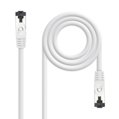 Câble réseau Nanocable Cat. 8.1 2 GHz LSZH SSTP AWG26 - Longueur 0,5 m - Blanc
