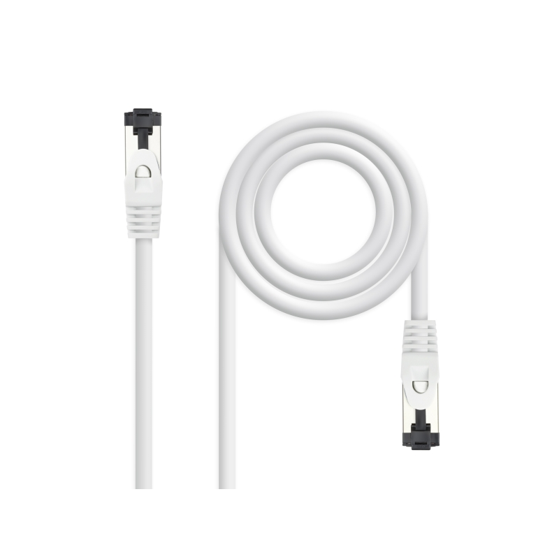Câble réseau Nanocable Cat. 8.1 2 GHz LSZH SSTP AWG26 - Longueur 0,30 m - Blanc
