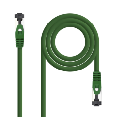 Câble réseau Nanocable Cat. 8.1 2 GHz LSZH SSTP AWG26 - Longueur 0,30 m - Couleur verte