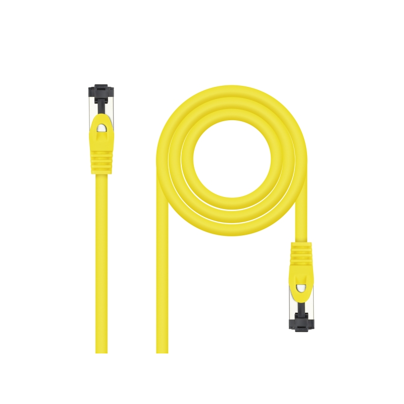 Câble réseau Nanocable Cat.8.1 2 GHz LSZH SSTP AWG26 - Longueur 0,25 m - Jaune