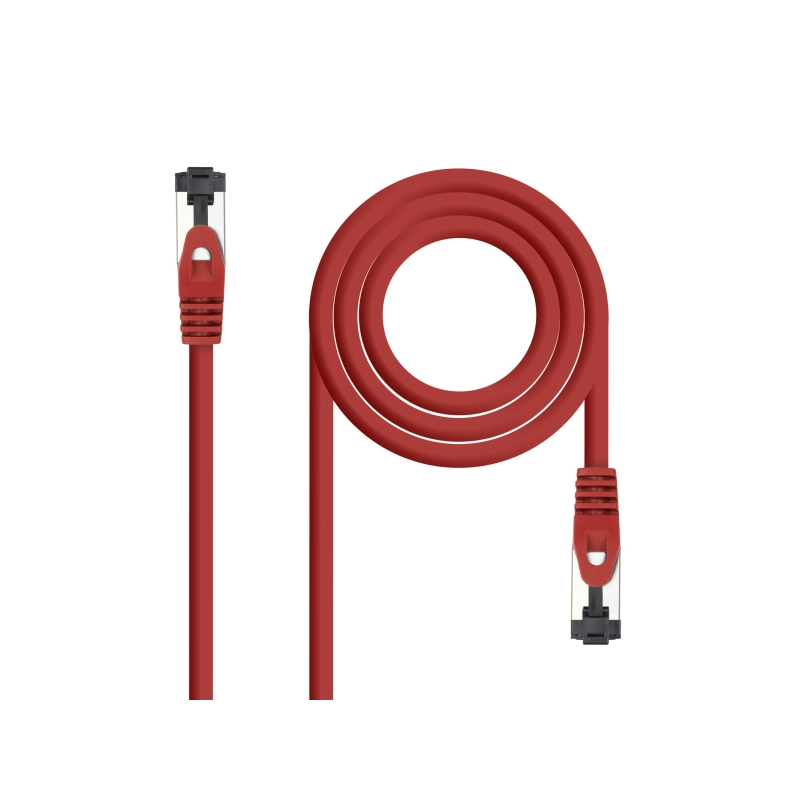 Câble réseau Nanocable Cat.8.1 2 GHz LSZH SSTP AWG26 - Longueur 0,25 m - Rouge