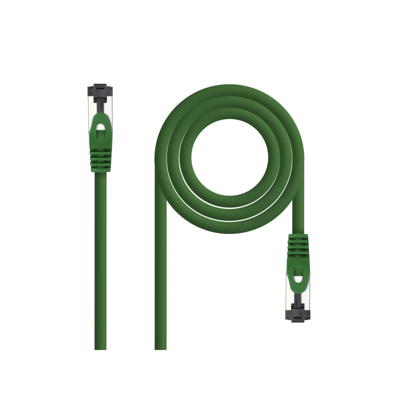 Câble réseau Nanocable Cat. 8.1 2 GHz LSZH SSTP AWG26 - Longueur 0,25 m - Couleur verte