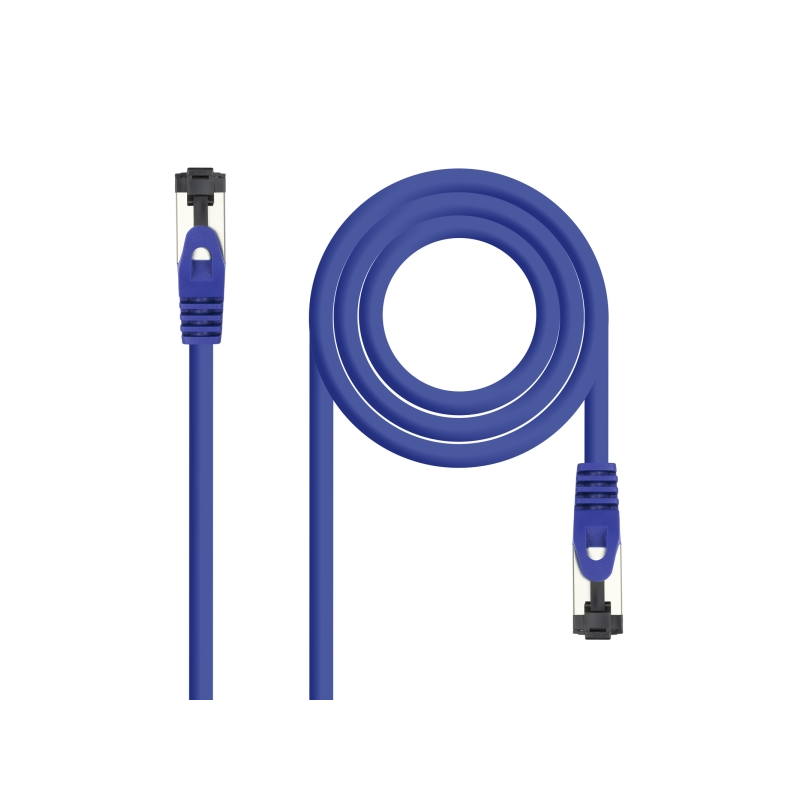 Câble réseau Nanocable Cat. 8.1 2 GHz LSZH SSTP AWG26 - Longueur 0,25 m - Couleur bleu