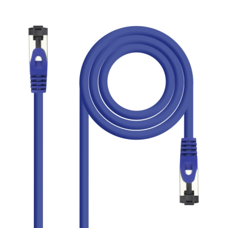 Câble réseau Nanocable Cat. 8.1 2 GHz LSZH SSTP AWG26 - Longueur 0,5 m - Bleu