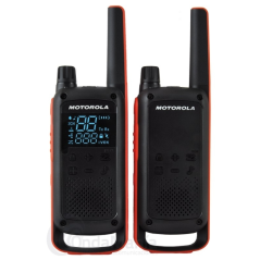 Pack de 2 talkies-walkies Motorola T82 - 16 canaux PMR446 + 121 codes - Portée jusqu'à 10 km - Autonomie jusqu'à 18 h