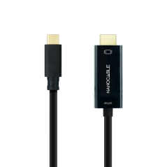 Câble convertisseur Nanocable USB-C vers HDMI 4K à 30 Hz - USB-C/M-HDMI/M - 5 m - Noir