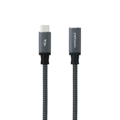 Câble d'extension Nanocable USB-C 3.2 mâle vers USB-C 3.2 femelle - Gen2x2 20 Gbit/s - 100 W 5 A - 4K 60 Hz - 2 mètres - Mesh