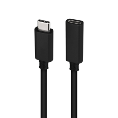 Câble d'extension Nanocable USB-C 3.2 mâle vers USB-C 3.2 femelle - Gen2x2 20 Gbit/s - 100 W 5 A - 4K 60 Hz - 1,5 mètre - Noir