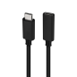 Câble d'extension Nanocable USB-C 3.2 mâle vers USB-C 3.2 femelle - Gen2x2 20 Gbit/s - 100 W 5 A - 4K 60 Hz - 1,5 mètre - Noir