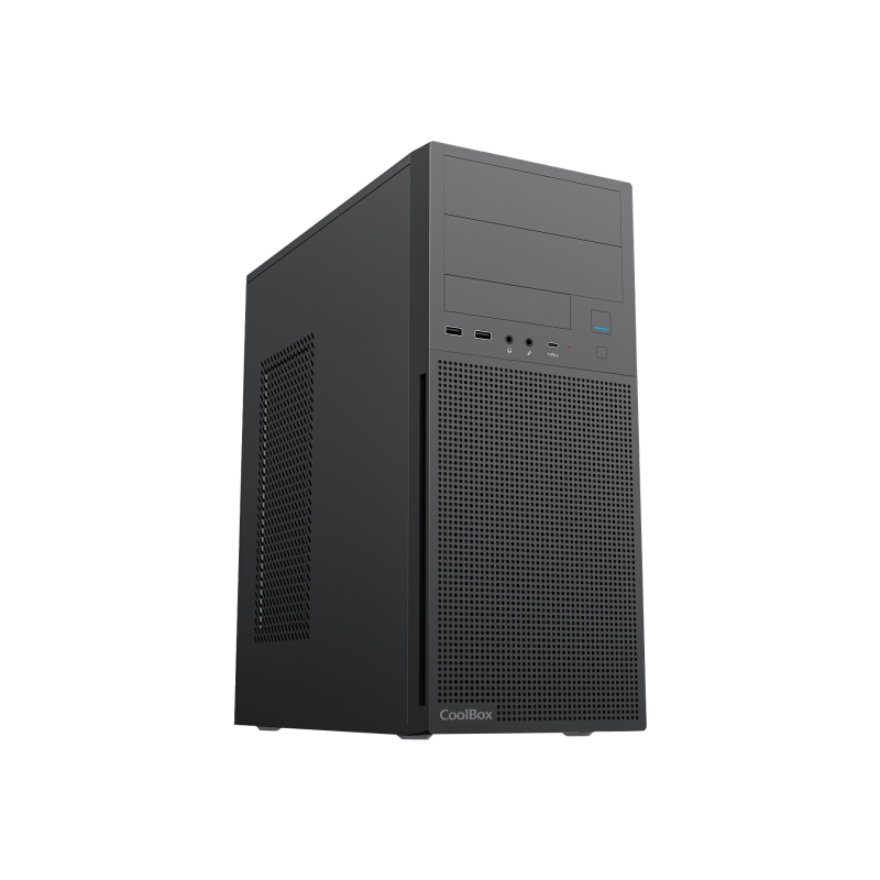 Boîtier tour ATX Coolbox A780 - Compatible disques 3,5" et 2,5" - Ports USB-C, USB-A 3.2, USB-A 2.0 et audio - Noir