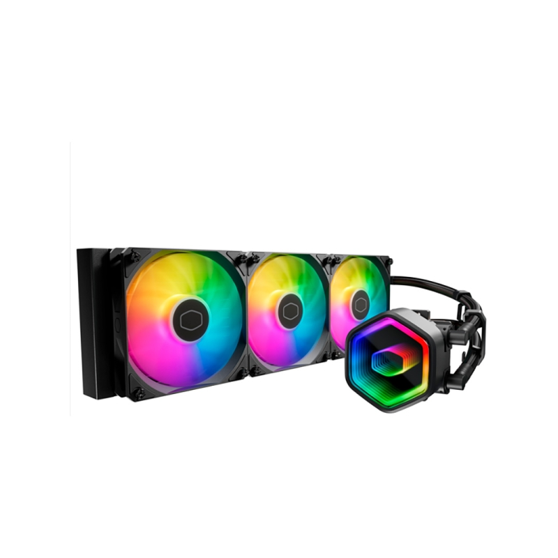 Kit de refroidissement liquide Cooler Master Masterliquid 360 Core II Lite ARGB - Ventilateurs préinstallés - Tubes de 400 mm