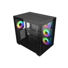 Boîtier moyen tour Cooler Master Elite 681 ATX/MicroATX/Mini-ITX - 4 ventilateurs RGB 120 mm - Vue panoramique - Double caméra
