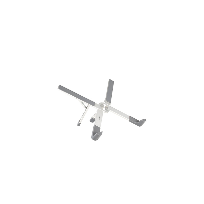 Support pour ordinateur portable Tooq jusqu'à 17,3" - Pliable et portable - Argent