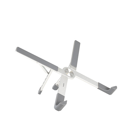 Support pour ordinateur portable Tooq jusqu'à 17,3" - Pliable et portable - Argent