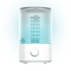 Humidificateur d'air Cecotec BreezeCare 2500 - Capacité 2,5 L - Humidification 250 ml/h - Contrôle de la vapeur réglable - LED