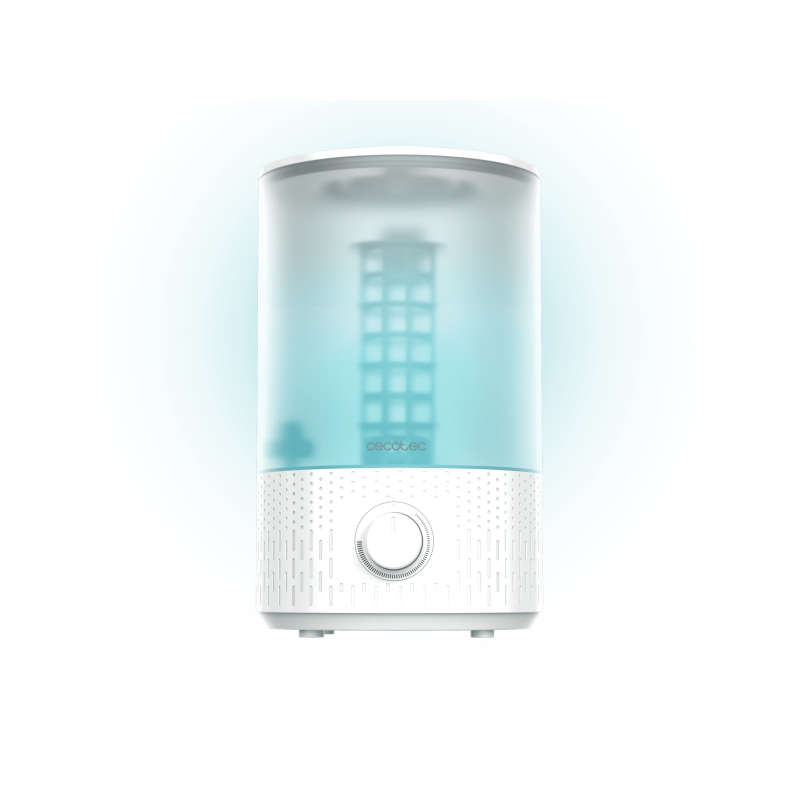 Humidificateur d'air Cecotec BreezeCare 2500 - Capacité 2,5 L - Humidification 250 ml/h - Contrôle de la vapeur réglable - LED