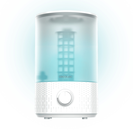 Humidificateur d'air Cecotec BreezeCare 2500 - Capacité 2,5 L - Humidification 250 ml/h - Contrôle de la vapeur réglable - LED