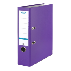 Classeur à levier Elba Rado A4 - Dos 80 mm - Œillet, Rado et porte-cartes avec étiquette - Résistant et durable - Violet