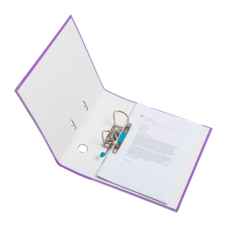 Classeur à levier Elba Rado A4 - Dos 80 mm - Œillet, Rado et porte-cartes avec étiquette - Résistant et durable - Violet
