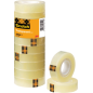 Lot de 10 rubans adhésifs Scotch - 15 mm x 33 m - Couleur transparente