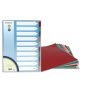LOT de 12 Bismark Lot de 10 intercalaires en polypropylène - Format A4 - Multi-perforés - Couleurs assorties