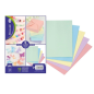 Lot de 10 feuilles de papier cartonné Bismark 180 g/m² - Format A4 - Couleurs pastel assorties