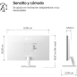 Moniteur LED LG UltraFine 27" IPS UltraHD 4K HDR10 - Réponse 5 ms - Angle de vision 178º - 16:9 - HDMI, DisplayPort - VESA