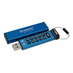 Clé USB Kingston Iron Key Keypad 200 32 Go - USB-C 3.2 Gen 1 Type A - XTS-AES - Vitesse de lecture : 145 Mo/s - Vitesse