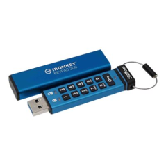 Clé USB Kingston Iron Key Keypad 200 32 Go - USB-C 3.2 Gen 1 Type A - XTS-AES - Vitesse de lecture : 145 Mo/s - Vitesse