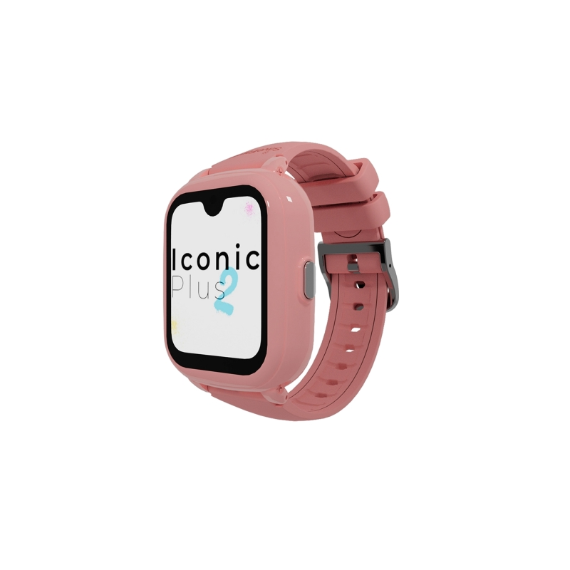 Montre connectée Savefamily Iconic Plus 2 pour enfants avec GPS et appels - IP67 - Batterie 850 mAh - IA - Couleur bonbon