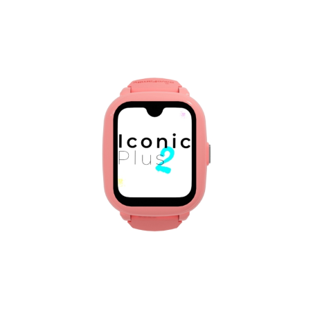 Montre connectée Savefamily Iconic Plus 2 pour enfants avec GPS et appels - IP67 - Batterie 850 mAh - IA - Couleur bonbon