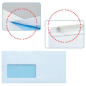 Lot de 500 enveloppes américaines en papier offset 90 g/m² avec fenêtre à gauche - Dimensions 115 x 225 mm - Autocollantes avec