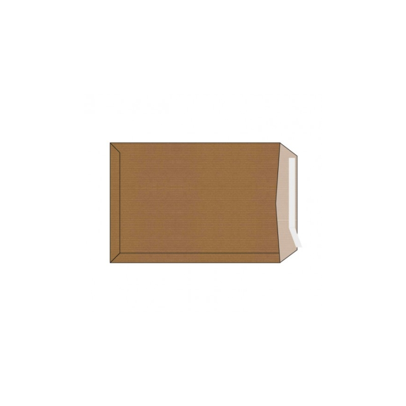 Lot de 250 enveloppes en papier kraft 80 g - Dimensions 184 x 261 mm - Autocollantes avec bande silicone - Marron