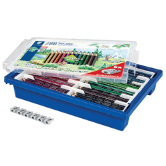 Boîte en plastique rigide Staedtler Noris Colour 185 contenant 288 crayons de couleur hexagonaux + 6 taille-crayons offerts