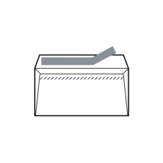 Lot de 500 enveloppes offset 90 g/m² - 120 x 76 mm - Autocollantes avec bande silicone - Blanches