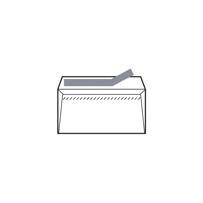 Lot de 500 enveloppes offset 90 g/m² - 120 x 76 mm - Autocollantes avec bande silicone - Blanches