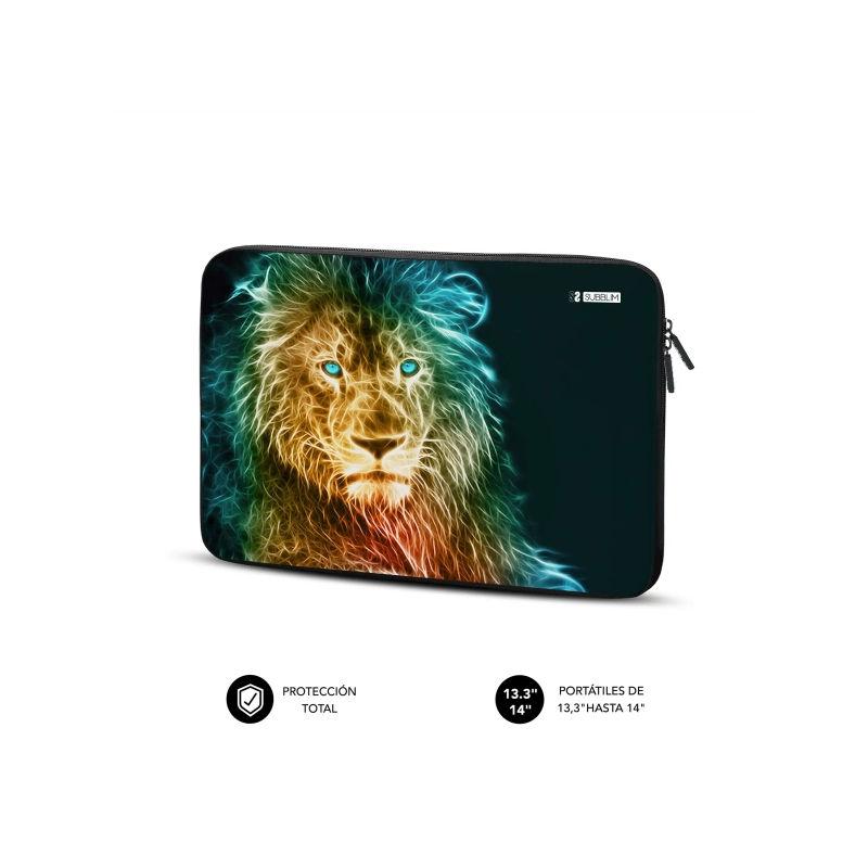 Housse en néoprène tendance Subblim pour ordinateurs portables de 13,3" à 14" - Résistante aux chocs et aux chutes