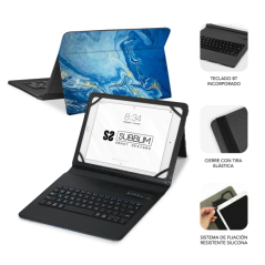 Étui universel Bluetooth Subblim Keytab Pro 9-10,1" - Design ultra-fin - Support réglable - Système magnétique - Durable et