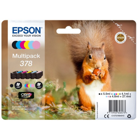 Epson Multipack 378, 6 cartouches pour des impressions couleur fiables