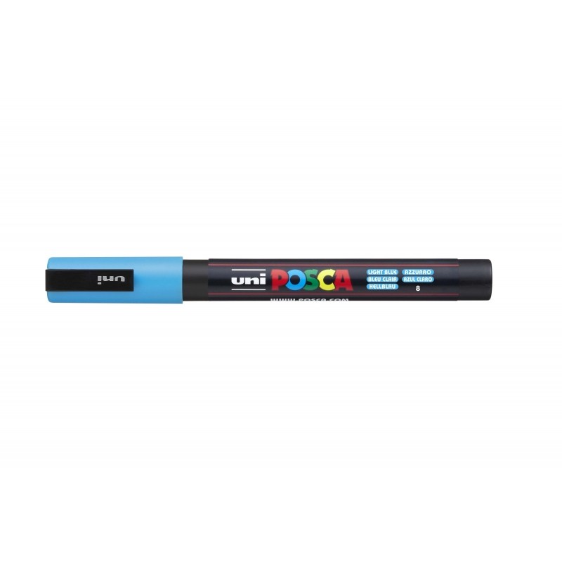 LOT de 6 Posca PC-3M Marqueur peinture - Pointe conique en polyester 0,9-1,3 mm - Encre à base d'eau - Résistant à la lumière