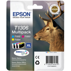 Epson Multipack 3 cartouches encre couleurs T1306 DURABrite Ultra Ink 