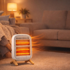 Chauffage infrarouge Cecotec ReadyWarm 1200 - 1200 W - 3 niveaux de chaleur - Capteur anti-basculement - Poignée de transport
