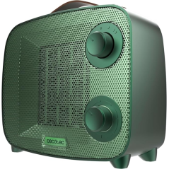 Chauffage céramique Cecotec ReadyWarm 1550 Aura Verte - 1500 W - Surface de chauffe jusqu'à 15 m² - Thermostat réglable - 3