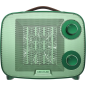 Chauffage céramique Cecotec ReadyWarm 1550 Aura Verte - 1500 W - Surface de chauffe jusqu'à 15 m² - Thermostat réglable - 3